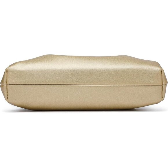🆕Women's Gold PU Leather Soft Clutch Purse Formal Elegant Evening Bag Luxurious - Picture 5 of 9